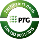 Siegel für Zertifizierung nach DIN ISO 9001:2015